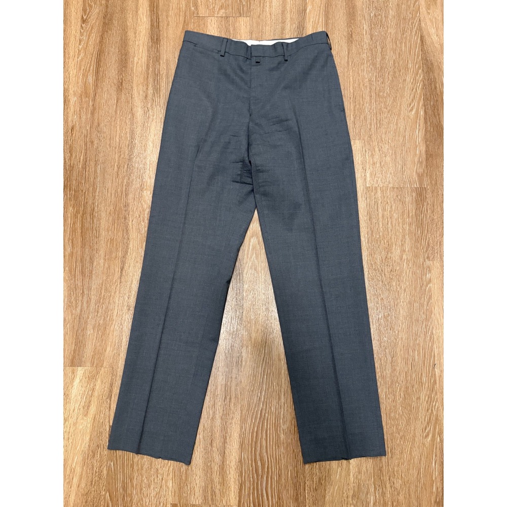 Lauren Ralph Lauren Mens Slim Fit Dress Pants Grey Flat Front Trousers 31x30